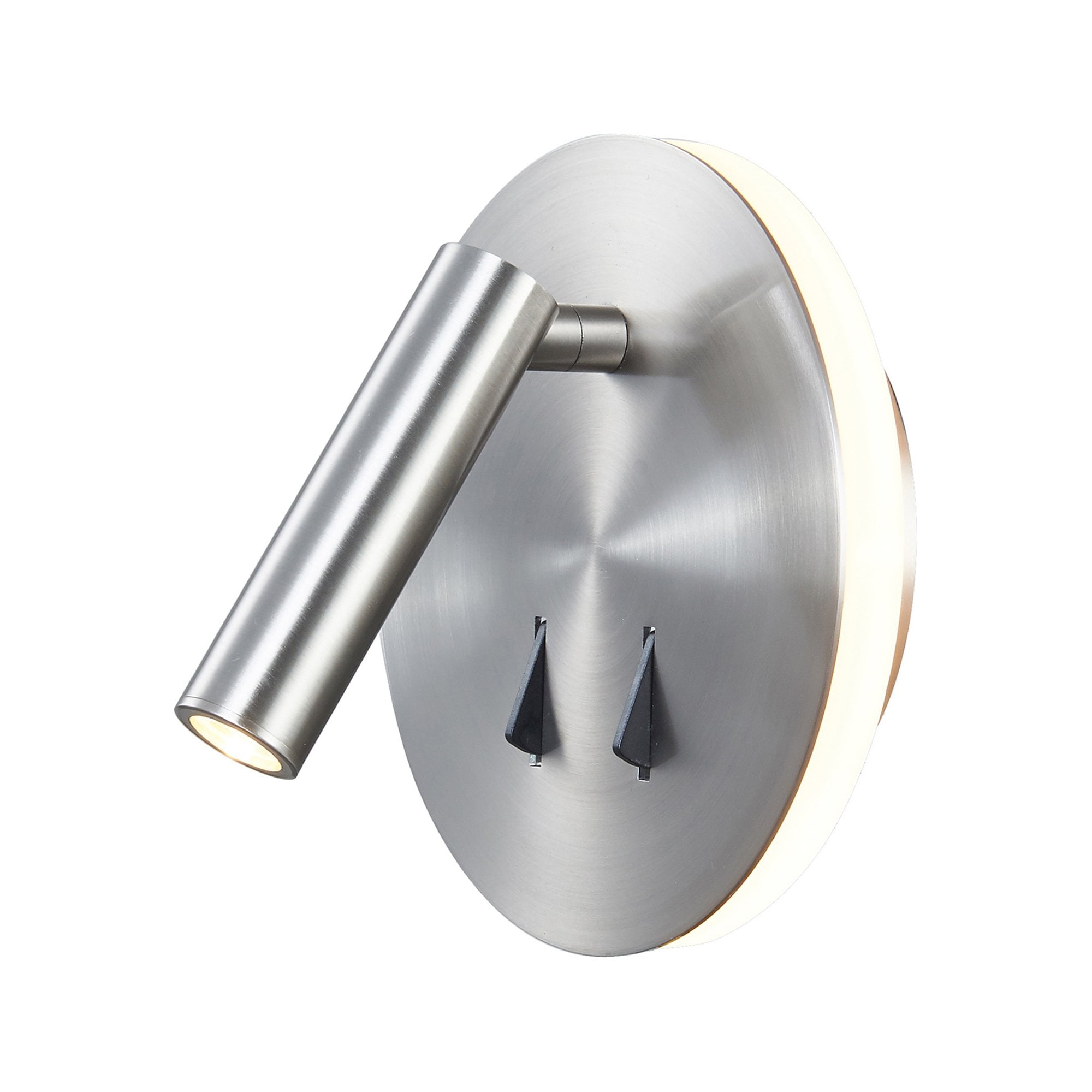 M6081 Cayman Round Wall + Reading Light 6W + 3W LED Satin Nickel