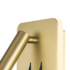 M7854 Cayman Square Wall + Reading Light 6W + 3W LED Satin Gold