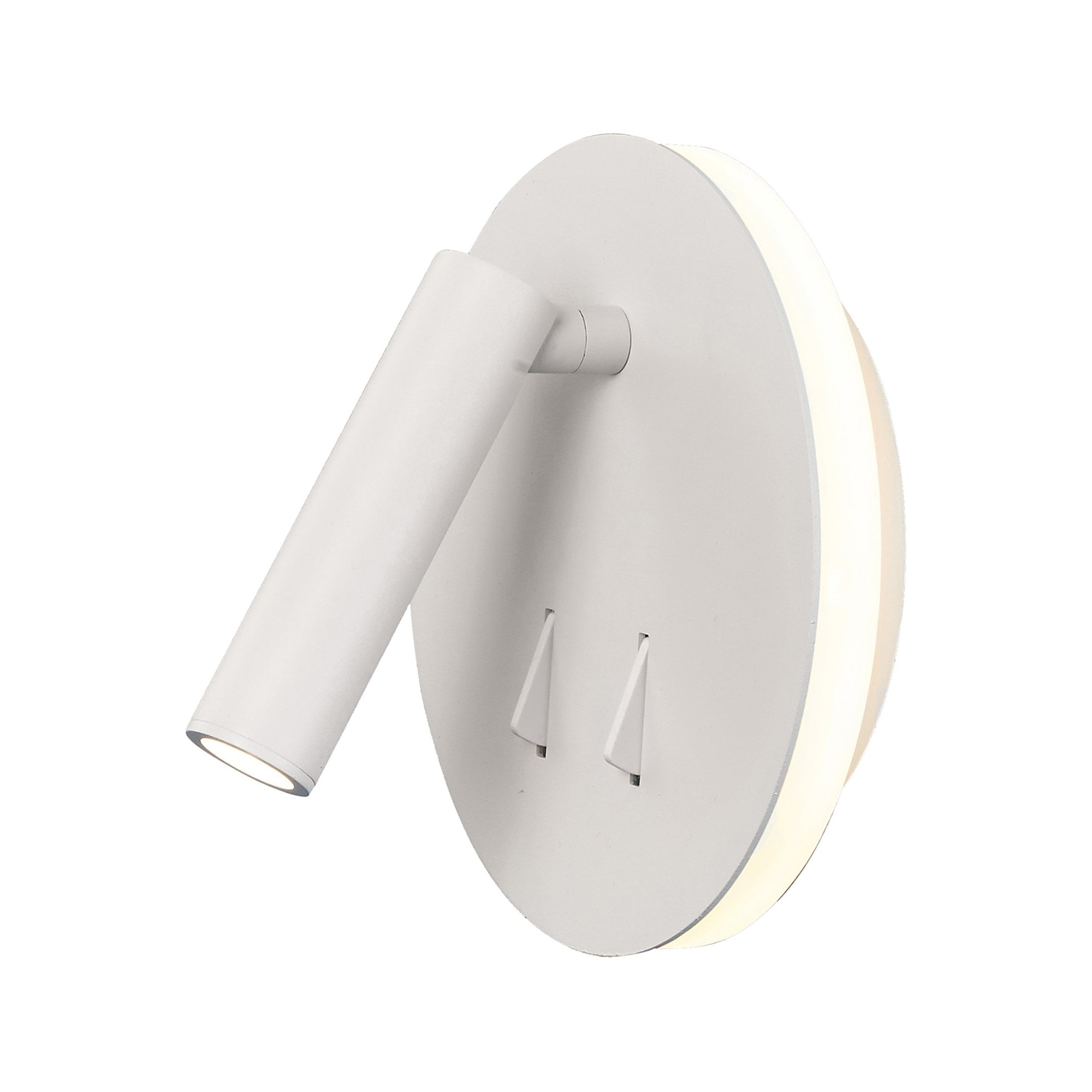 M6080 Cayman Round Wall + Reading Light 6W + 3W LED Matt White