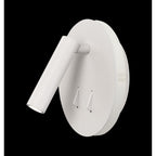M6080 Cayman Round Wall + Reading Light 6W + 3W LED Matt White