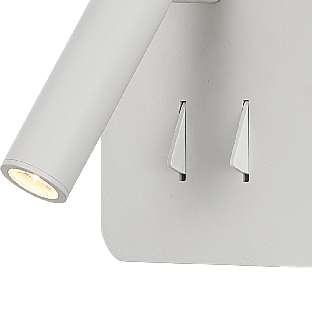 M7823 Cayman Square Wall + Reading Light 6W + 3W LED White