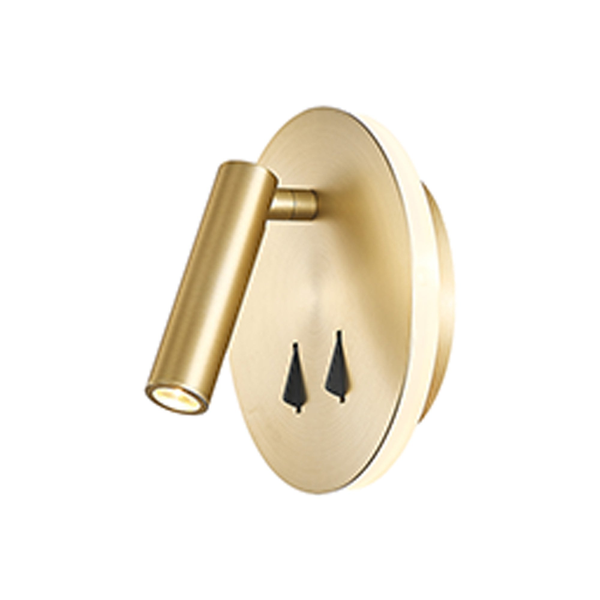 M7853 Cayman Round Wall + Reading Light 6W + 3W LED Satin Gold