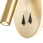 M7853 Cayman Round Wall + Reading Light 6W + 3W LED Satin Gold