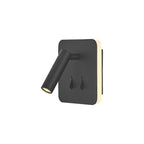 M7826 Cayman Square Wall + Reading Light 6W + 3W LED Sand Black