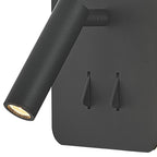 M7826 Cayman Square Wall + Reading Light 6W + 3W LED Sand Black