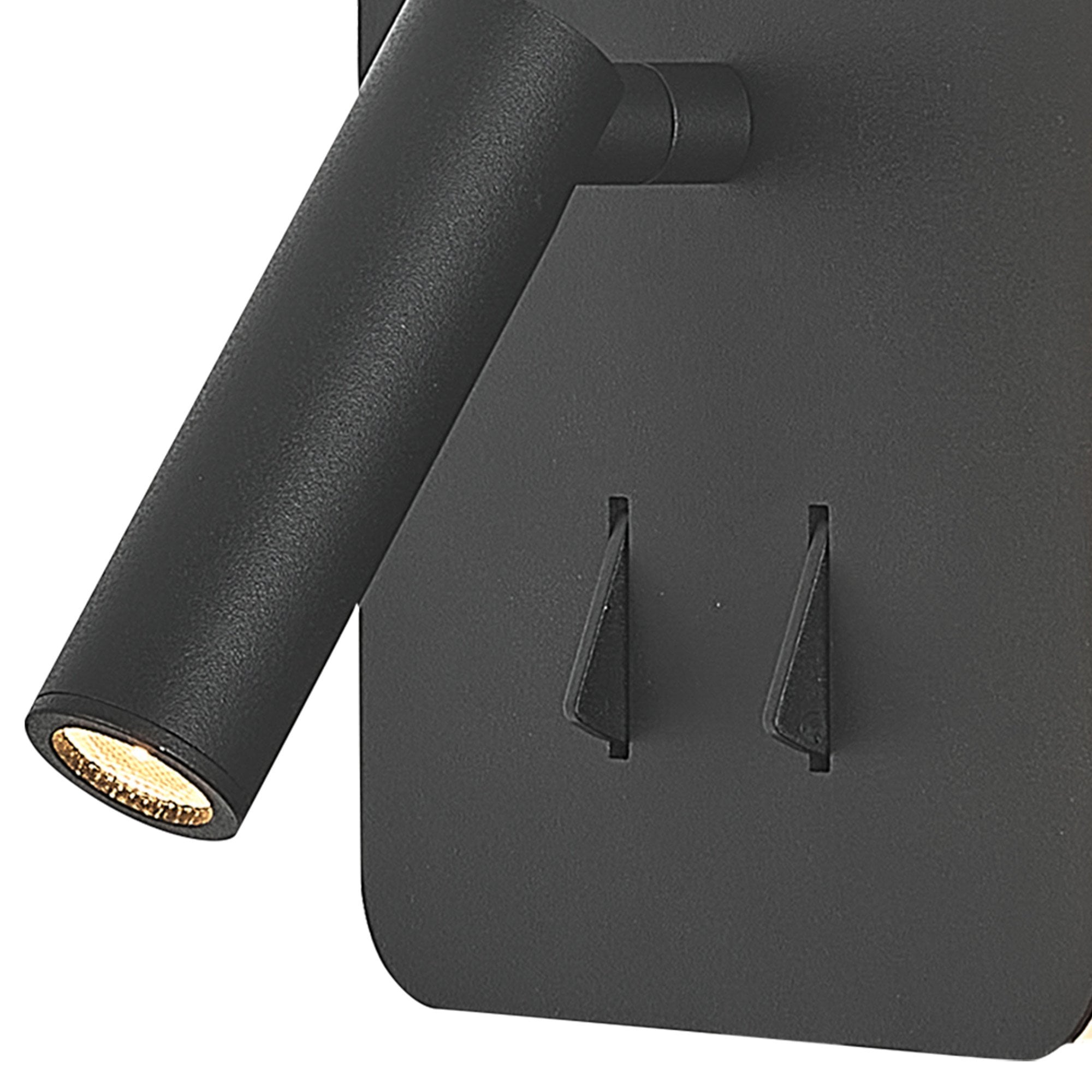M7826 Cayman Square Wall + Reading Light 6W + 3W LED Sand Black