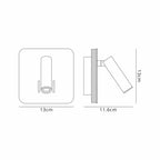 M7824 Cayman Square Wall + Reading Light 6W + 3W LED Satin Nickel