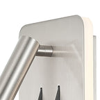 M7824 Cayman Square Wall + Reading Light 6W + 3W LED Satin Nickel
