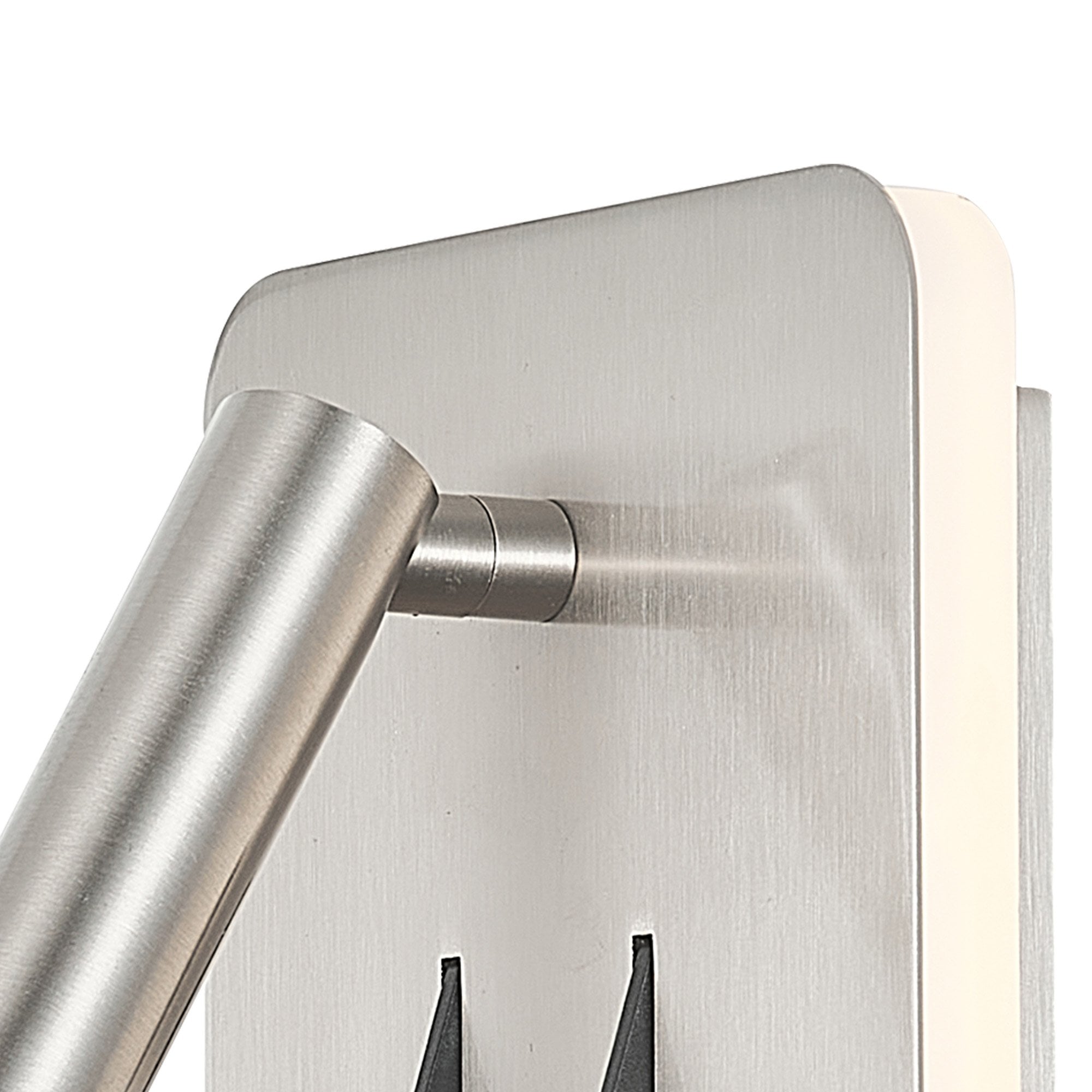 M7824 Cayman Square Wall + Reading Light 6W + 3W LED Satin Nickel