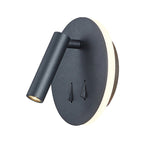 M6083 Cayman Round Wall + Reading Light 6W + 3W LED Sand Black