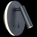 M6083 Cayman Round Wall + Reading Light 6W + 3W LED Sand Black
