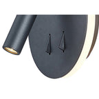 M6083 Cayman Round Wall + Reading Light 6W + 3W LED Sand Black