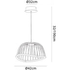 M6685 Celeste Pendant 41cm Round 20W LED Black