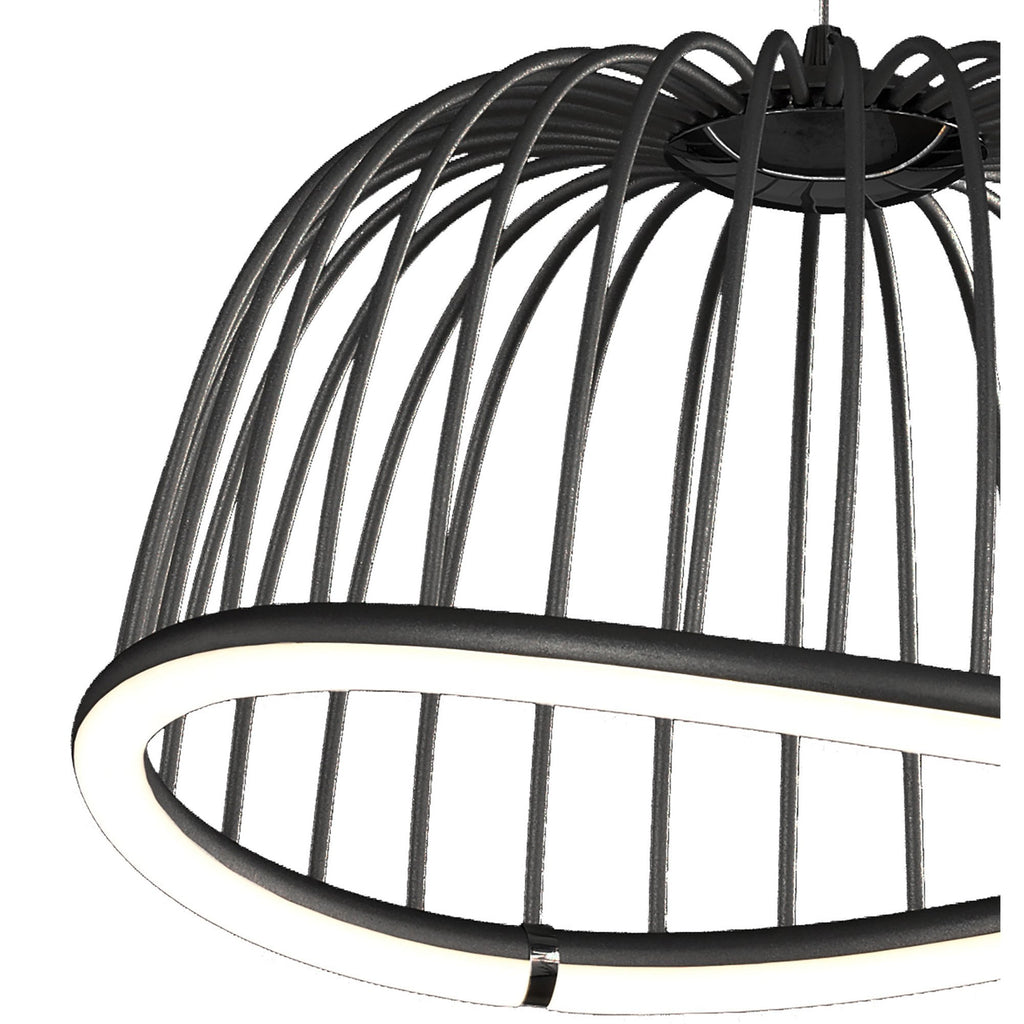 M6685 Celeste Pendant 41cm Round 20W LED Black
