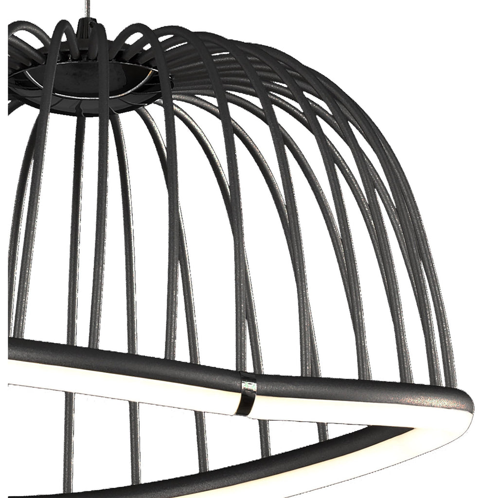 M6685 Celeste Pendant 41cm Round 20W LED Black