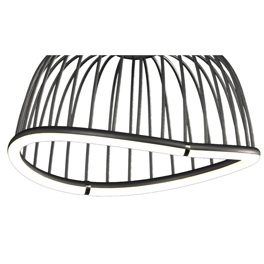 M6685 Celeste Pendant 41cm Round 20W LED Black