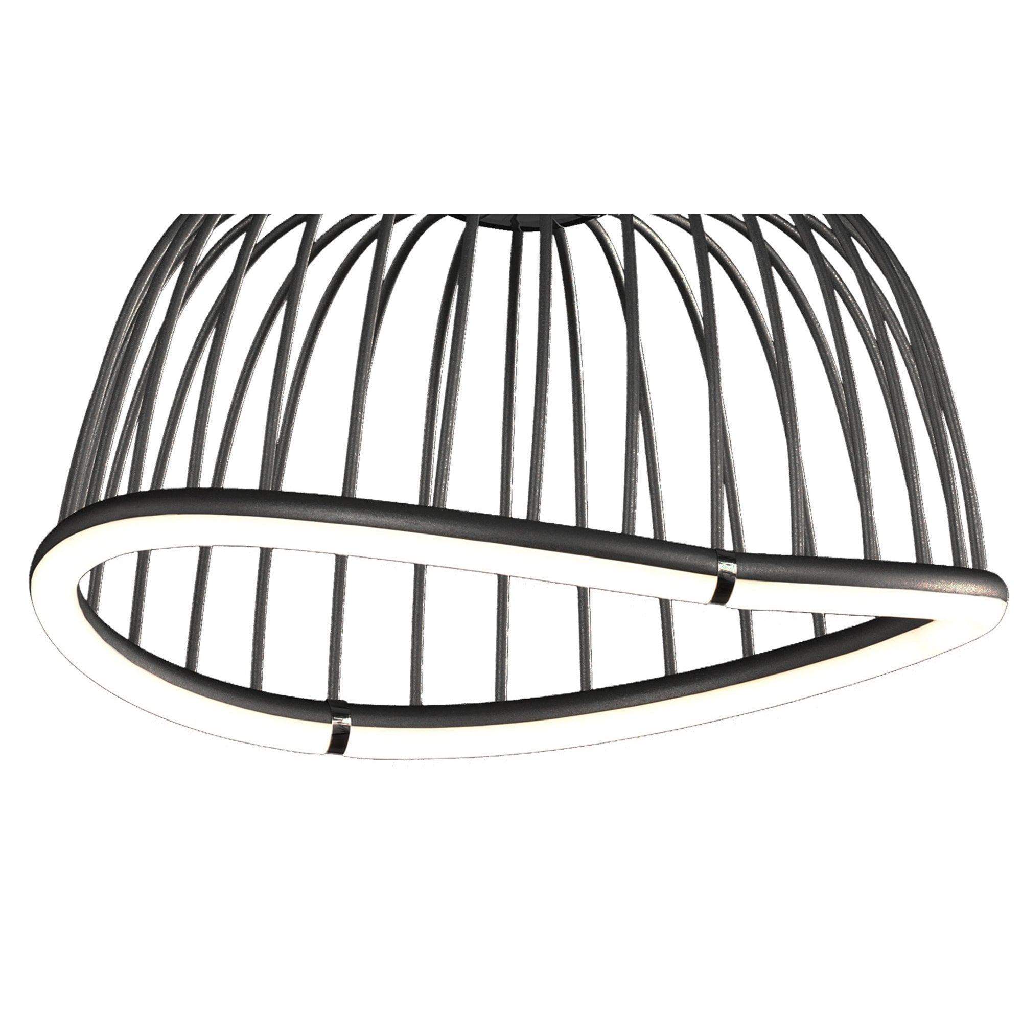 M6685 Celeste Pendant 41cm Round 20W LED Black