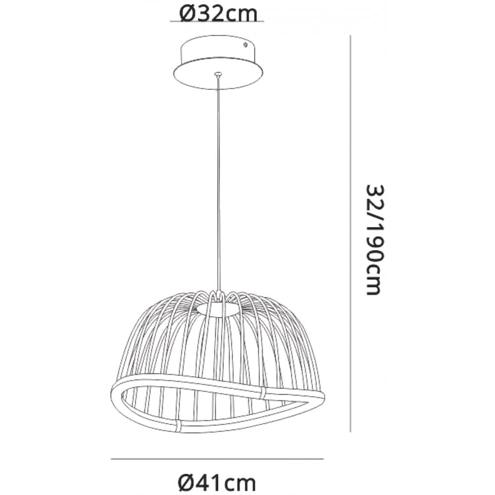 M6682 Celeste Pendant 41cm Round 20W LED White
