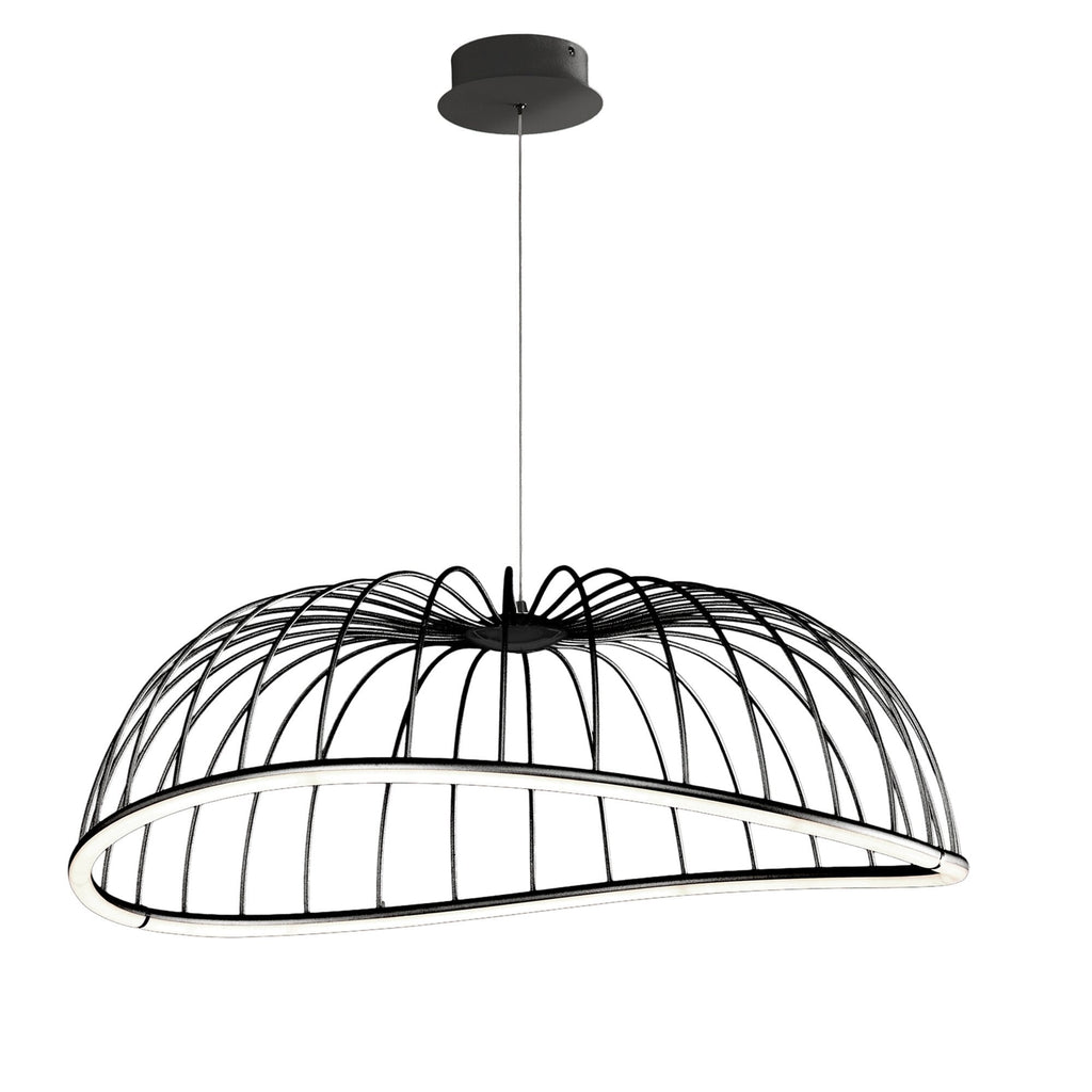 M6683 Celeste Pendant 81cm Round 40W LED Black