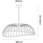 M6683 Celeste Pendant 81cm Round 40W LED Black