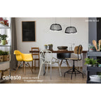 M6683 Celeste Pendant 81cm Round 40W LED Black