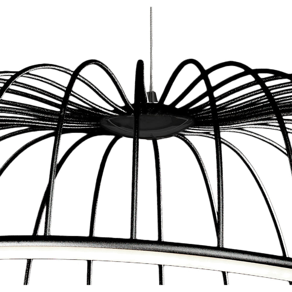 M6683 Celeste Pendant 81cm Round 40W LED Black