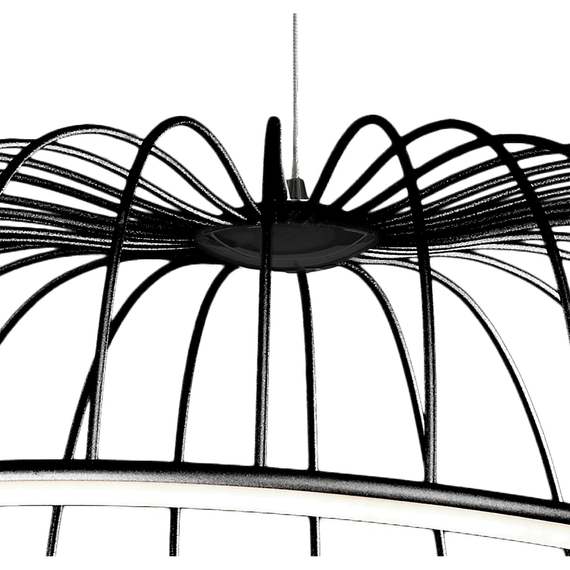 M6683 Celeste Pendant 81cm Round 40W LED Black