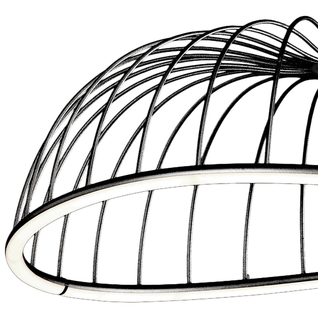 M6683 Celeste Pendant 81cm Round 40W LED Black