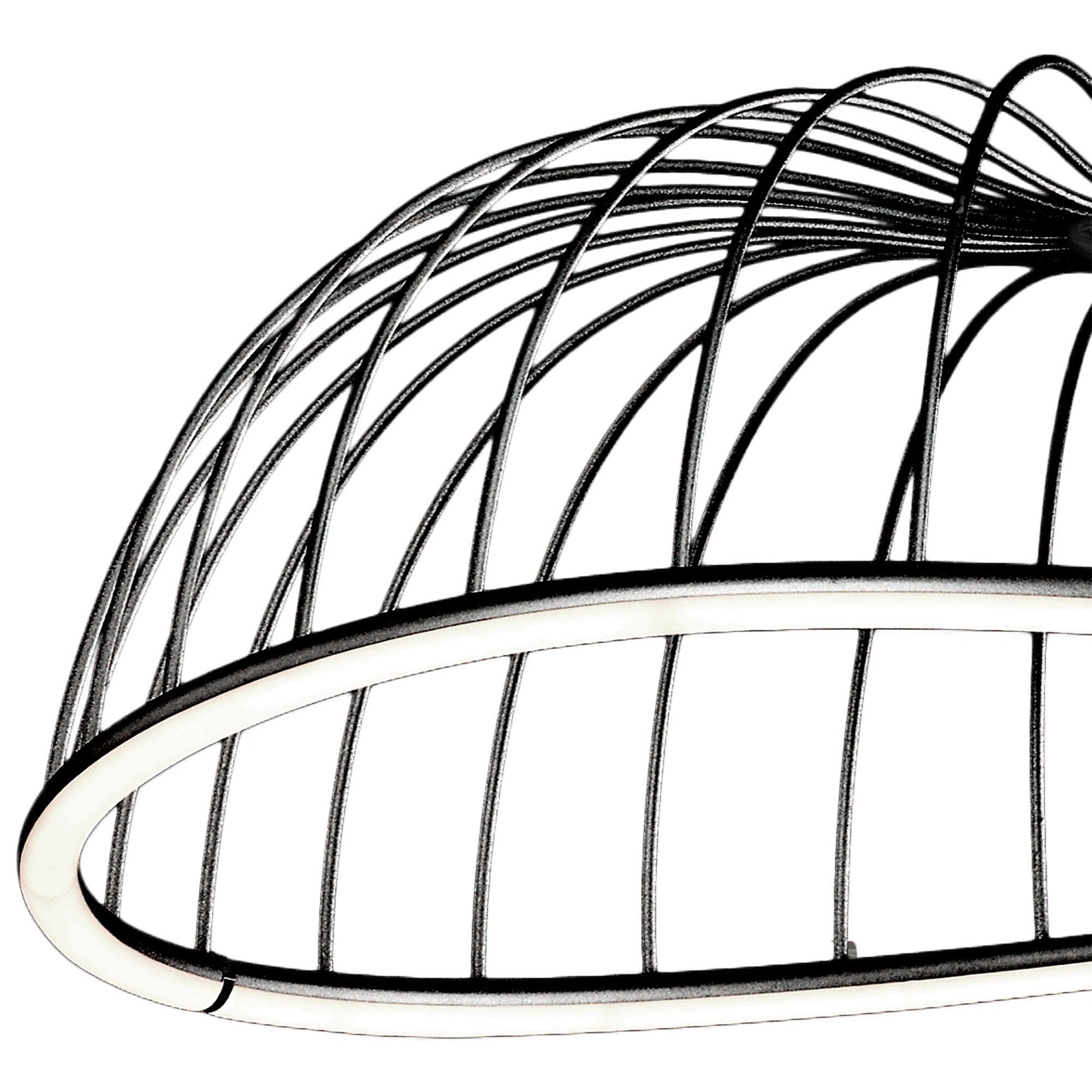 M6683 Celeste Pendant 81cm Round 40W LED Black