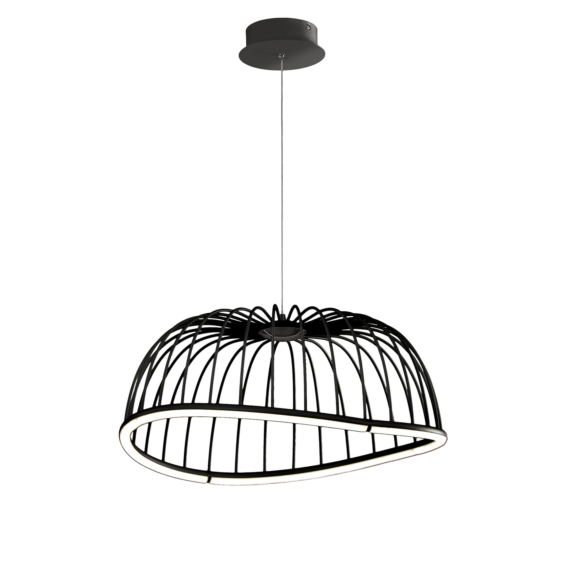 M6684 Celeste Pendant 61cm Round 30W LED Black