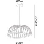 M6681 Celeste Pendant 61cm Round 30W LED White