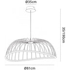 M6680 Celeste Pendant 81cm Round 40W LED White