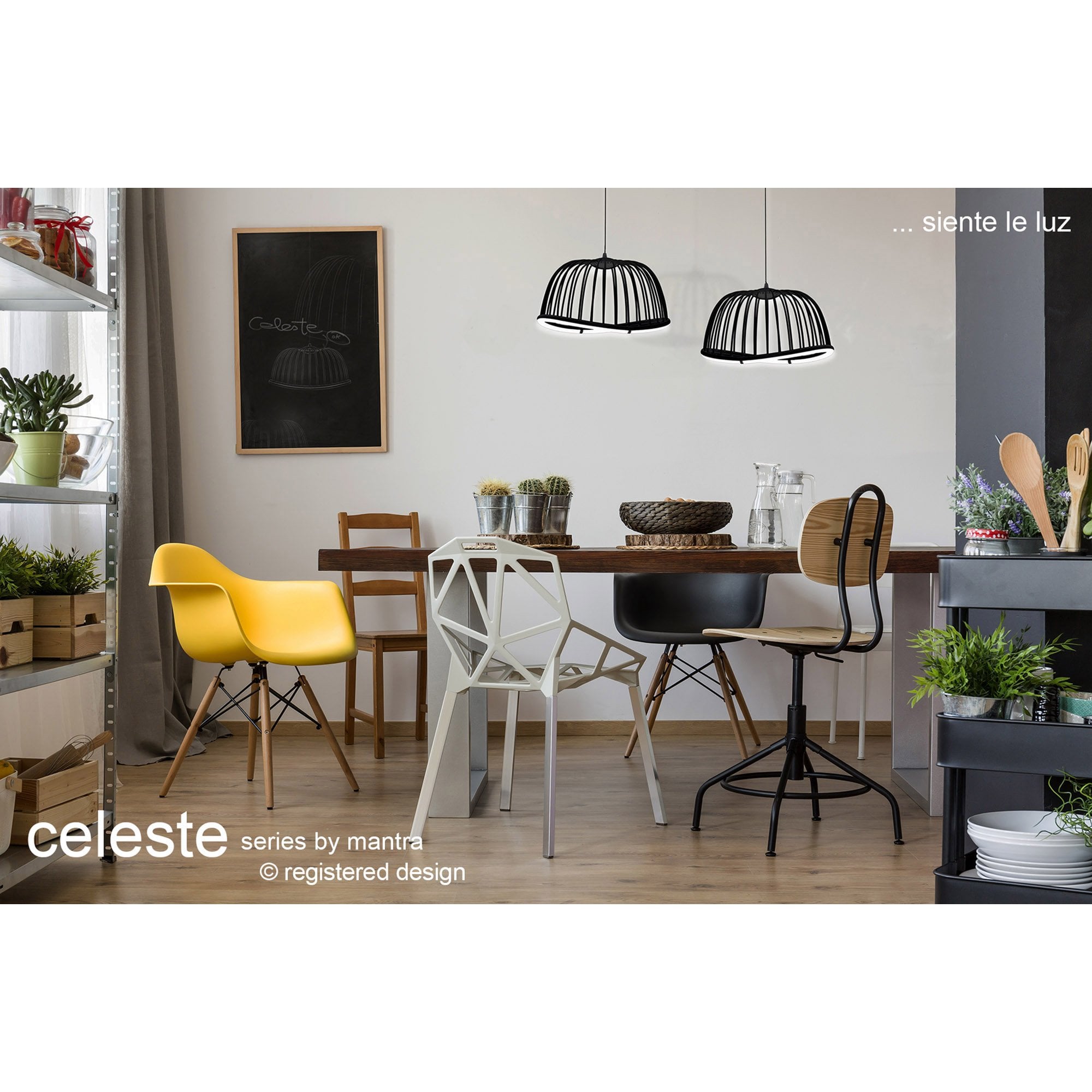 M6680 Celeste Pendant 81cm Round 40W LED White