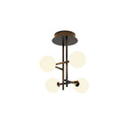 M7633K Cellar Semi Flush 4 Light Replaceable 5W LEDs Black