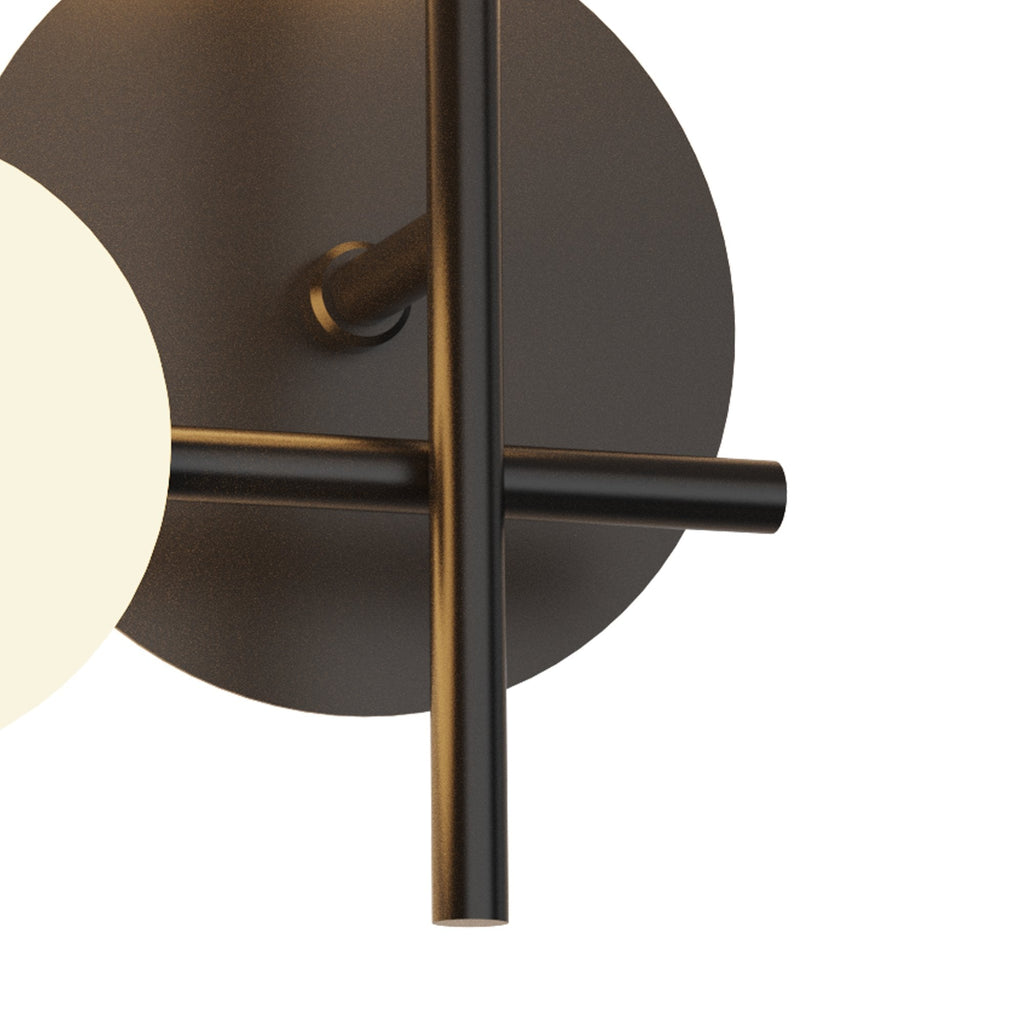 M7635/L Cellar Left Wall Lamp 2 Light Replaceable 5W LEDs Black
