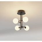 M7633 Cellar Semi Flush 4 Light Replaceable 5W LEDs Black
