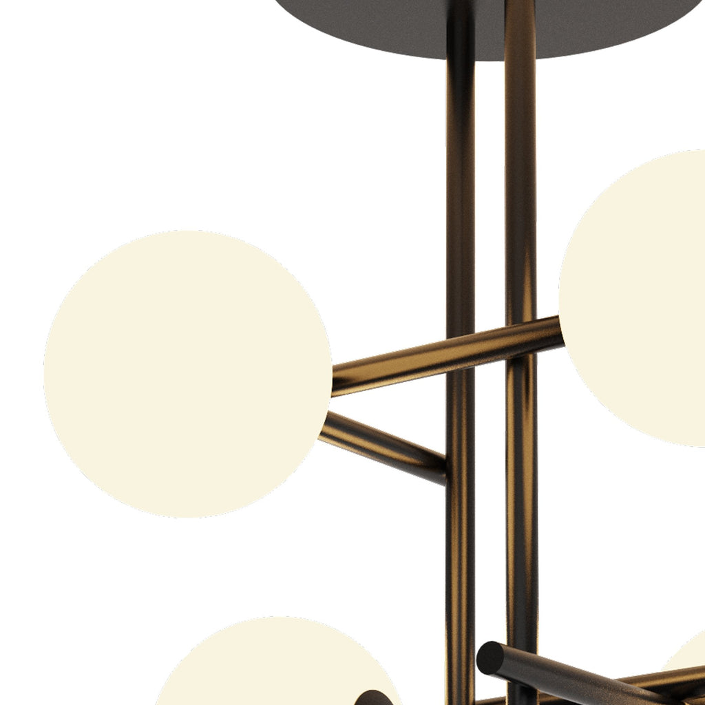 M7633 Cellar Semi Flush 4 Light Replaceable 5W LEDs Black