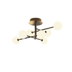 M7632K Cellar Semi Flush 7 Light Replaceable 5W LEDs Black