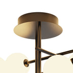 M7632K Cellar Semi Flush 7 Light Replaceable 5W LEDs Black