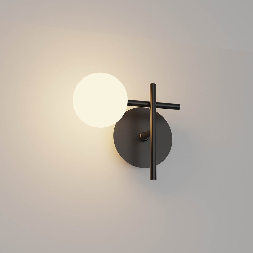 M7636K/L Cellar Left Wall Lamp 1 Light Replaceable 5W LEDs Black