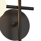 M7636K/L Cellar Left Wall Lamp 1 Light Replaceable 5W LEDs Black