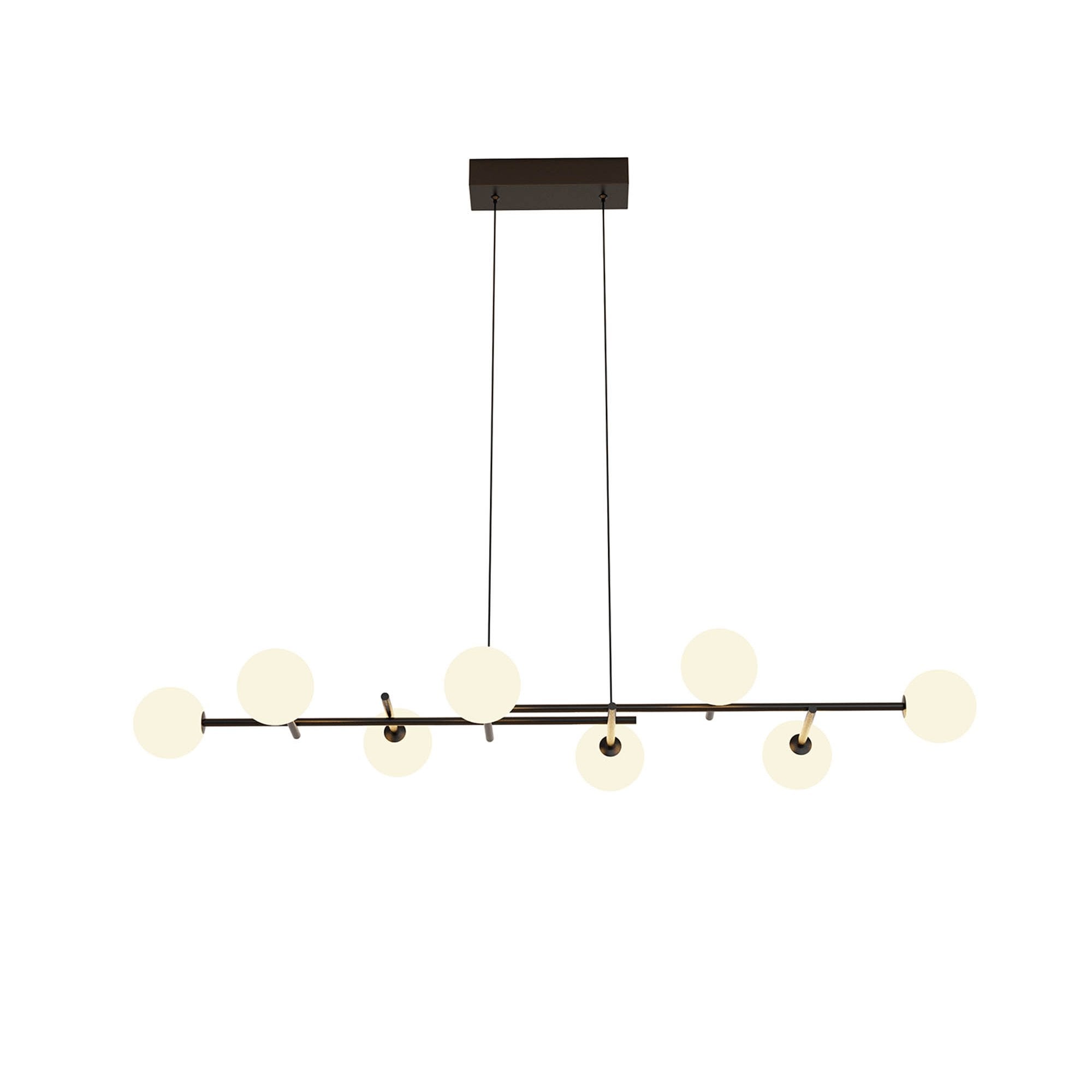 M7631K Cellar Linear Pendant 8 Light Replaceable 5W LEDs Black