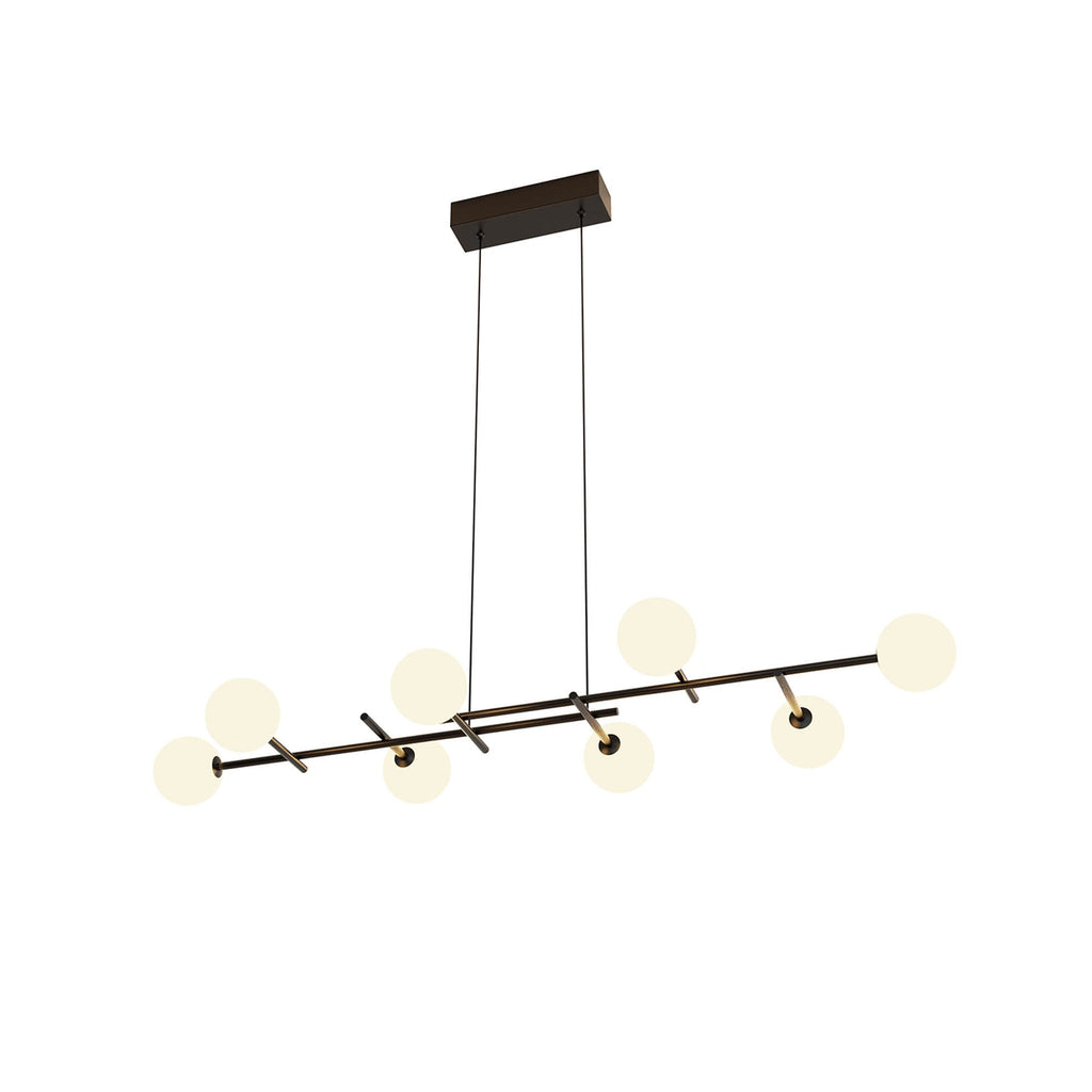 M7631K Cellar Linear Pendant 8 Light Replaceable 5W LEDs Black