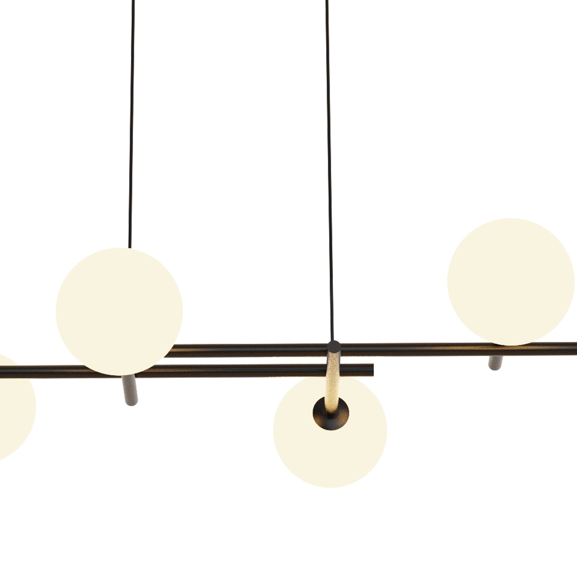 M7631K Cellar Linear Pendant 8 Light Replaceable 5W LEDs Black