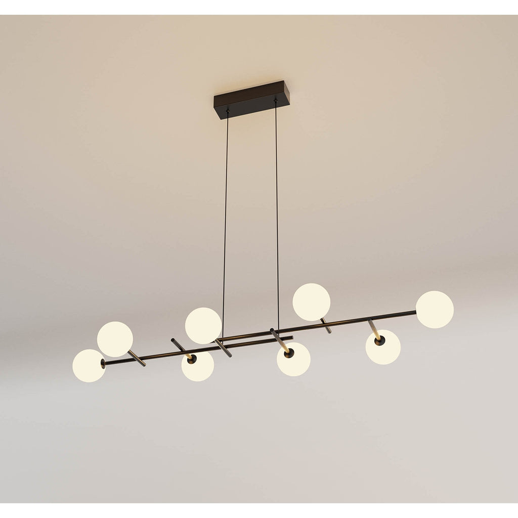 M7631K Cellar Linear Pendant 8 Light Replaceable 5W LEDs Black