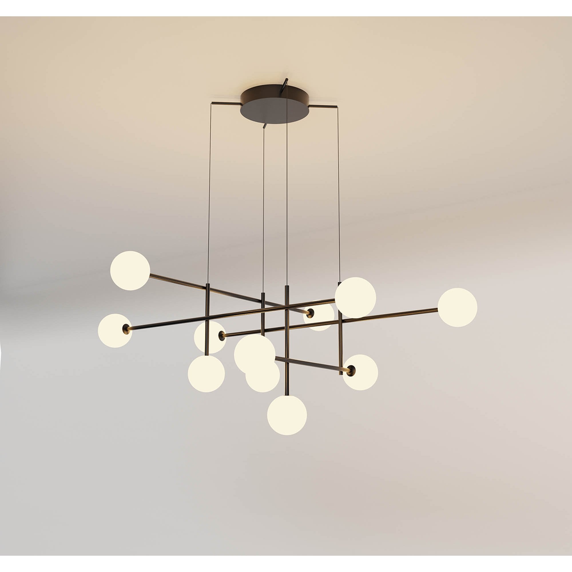 M7630K Cellar Pendant 11 Light Replaceable 5W LEDs Black