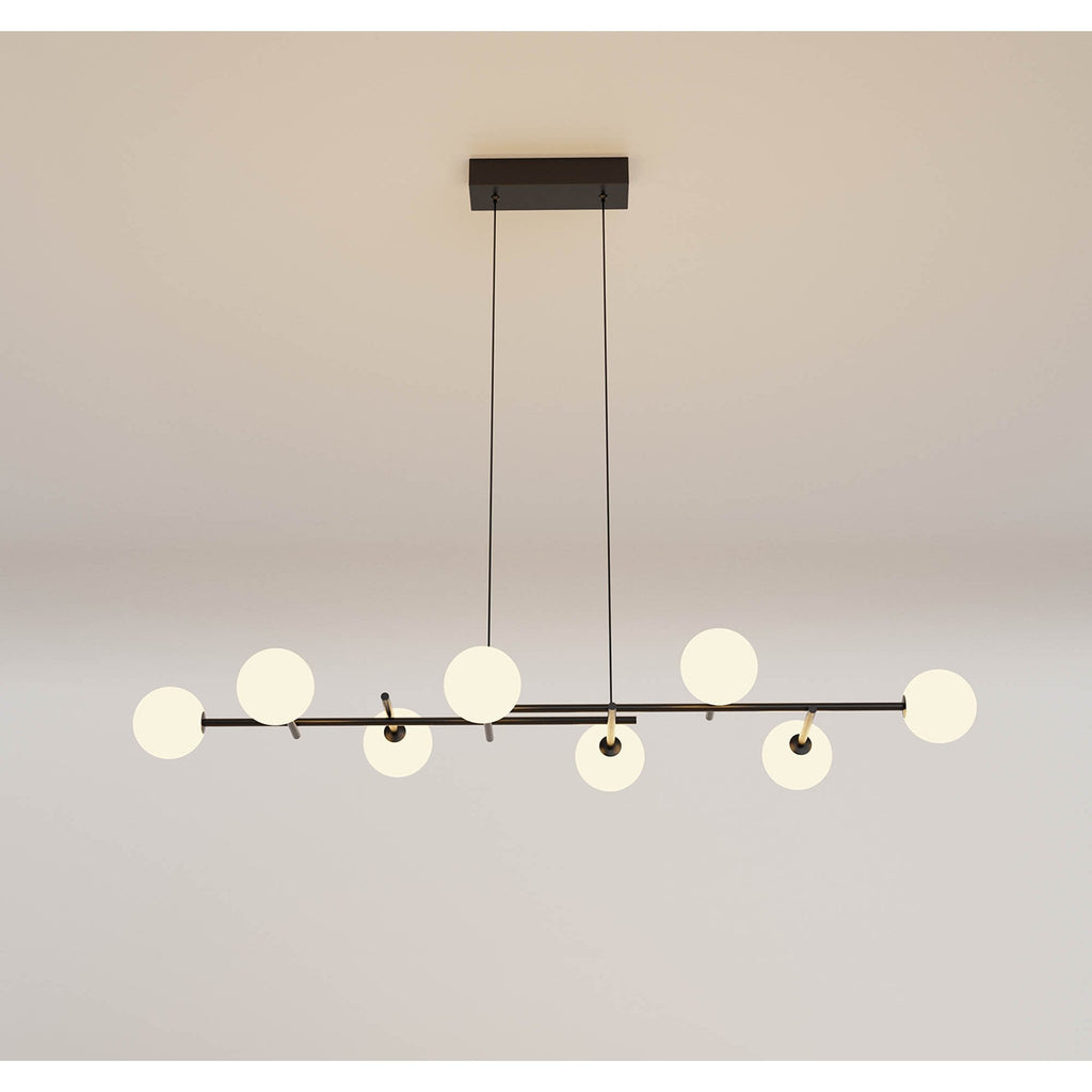 M7631 Cellar Linear Pendant 8 Light Replaceable 5W LEDs Black