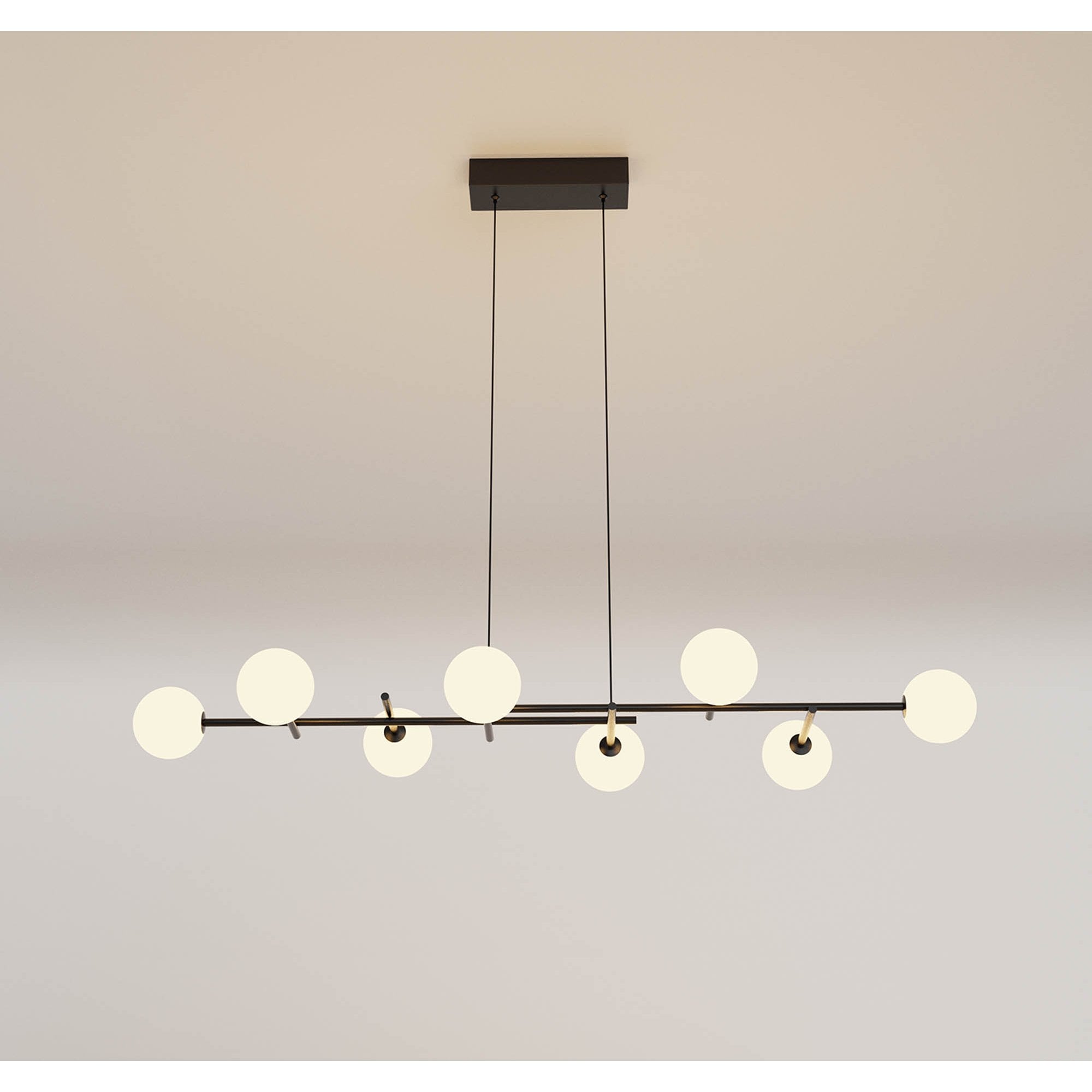 M7631 Cellar Linear Pendant 8 Light Replaceable 5W LEDs Black