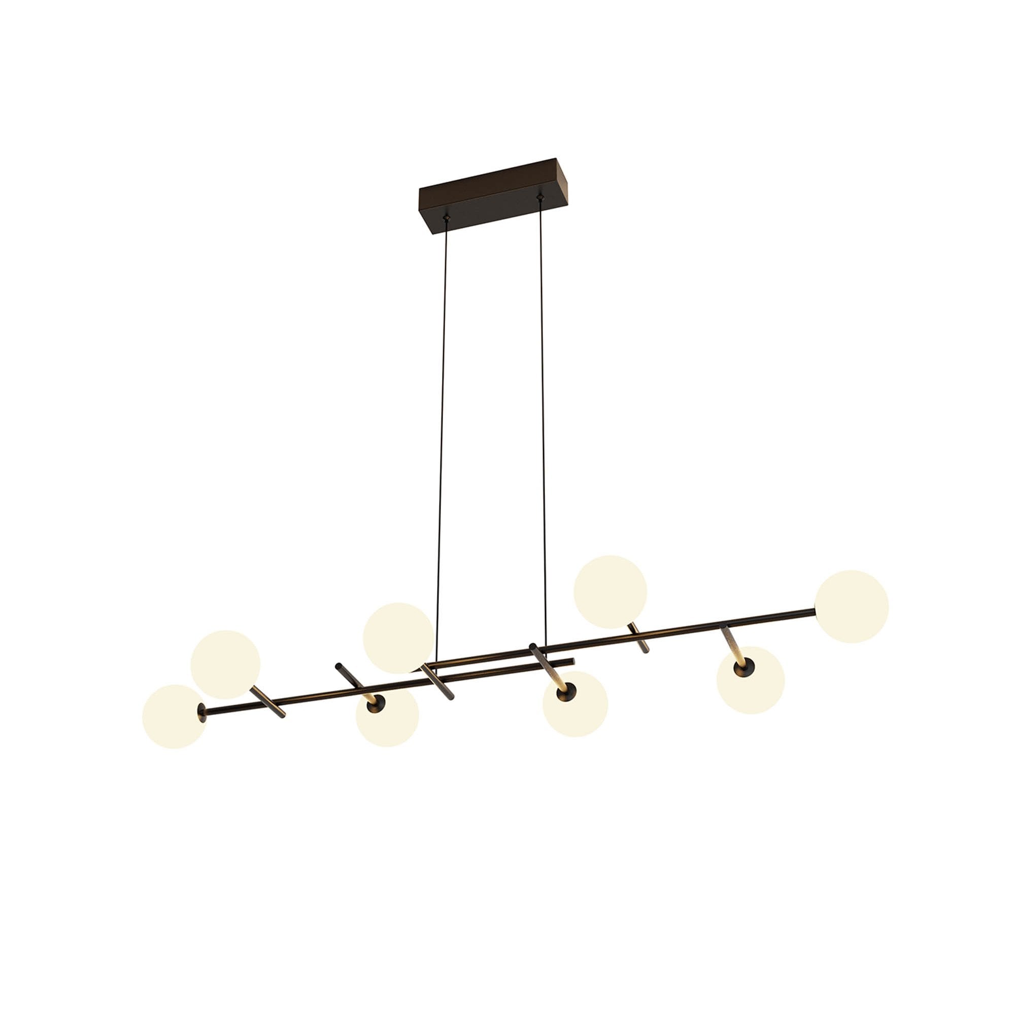 M7631 Cellar Linear Pendant 8 Light Replaceable 5W LEDs Black
