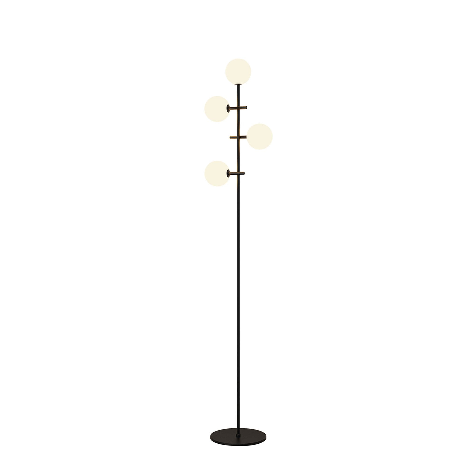 M7639K Cellar Floor Lamp 4 Light Replaceable 5W LEDs Black